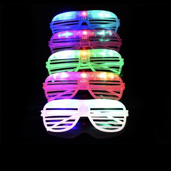 LED Shutter Glasses Slotted Kids Fun Party Carnival Halloween 30 Pk NEW - Picture 1 of 4